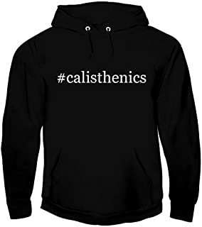 #calisthenics - Men's Hashtag Soft Graphic Hoodie Sweatshirt, Black, Large