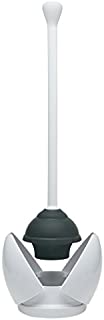 OXO 36281 Good Grips Hideaway Toilet Plunger and Canister, White,6-1/4