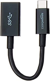 Amazon Basics USB Type-C to USB 3.1 Gen1 Female Adapter Cable - Black