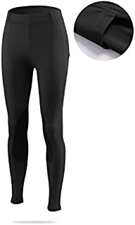 BALEAF Women's Riding Tights Knee-Patch Breeches Horse Pants Equestrian Active Schooling Pocket UPF50+ Black S