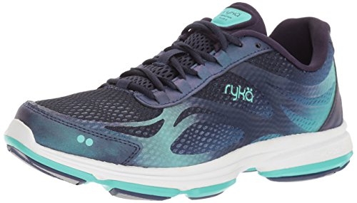 Ryka Women's Devotion Plus 2 Walking Shoe, Navy/Teal, 10 W US