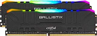 Crucial Ballistix RGB 3200 MHz DDR4 DRAM Desktop Gaming Memory Kit 16GB (8GBx2) CL16 BL2K8G32C16U4BL (Black)