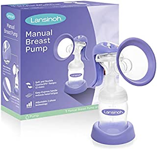 Lansinoh Manual Breast Pump, Hand Pump for Breastfeeding