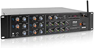 8-Channel Wireless Bluetooth Power Amplifier - 4000W Rack Mount Multi Zone Sound Mixer Audio Home Stereo Receiver Box System w/ RCA, USB, AUX - For Speaker, PA, Theater, Studio/Stage - Pyle PT8050CH