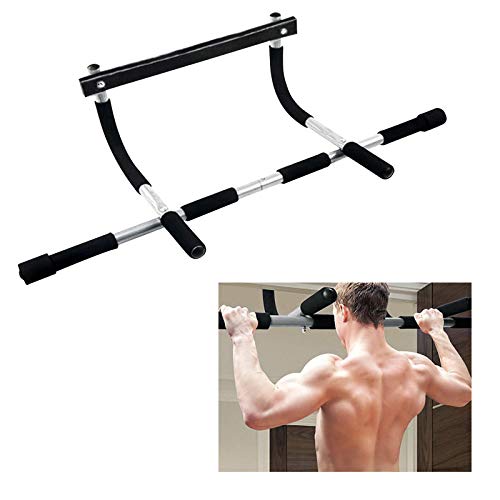 Diaclara Doorway Pull Up and Chin Up Bar Upper Body Workout Bar for Home Gym Exercise Fitness & 250 LBS (Black)