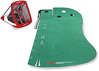 Rukket Golf 2-in1 Putting Green & Pop-Up Golf Chipping Net Bundle