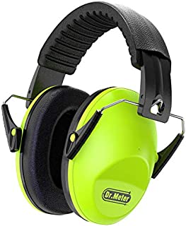 Dr.meter EM100 Kids Protective Earmuffs with Noise Blocking Children Ear muffs for Sleeping, Studying, Shooting, Babies 27NRR Adjustable Head Band, Green