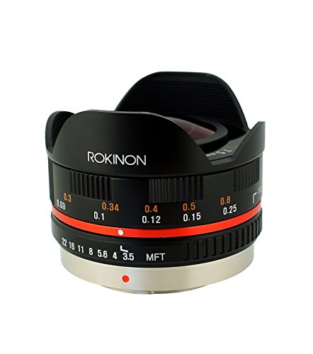 Rokinon FE75MFT-B 7.5mm F3.5 UMC Fisheye Lens for Micro Four Thirds (Olympus PEN and Panasonic), Black