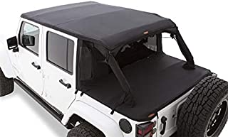 Bushwacker 15225 Trail Armor Twill Flat Back Soft Top for 2007-2018 Jeep Wrangler with 4 Doors