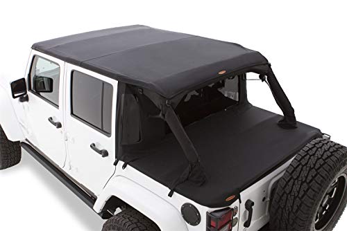 Bushwacker 15225 Trail Armor Twill Flat Back Soft Top for 2007-2018 Jeep Wrangler with 4 Doors