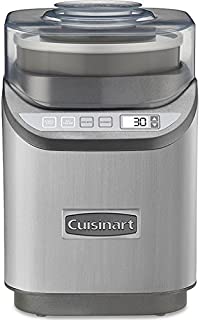 Cuisinart ICE-70 Electronic Ice Cream Maker, Brushed Chrome, Ice Cream Maker with Countdown Timer, With Countdown Timer