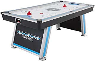 Triumph Blue-Line 7' Air-Powered Hockey Table with 100V Motor and Includes Two Hockey Pushers and Two Pucks