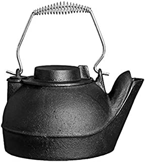 Fire Beauty Humidifying Iron KettleStove HumidifierWood Stove KettleCast IronChrome handleMatte Black