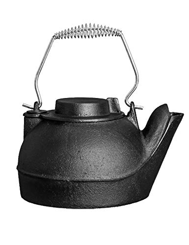 Fire Beauty Humidifying Iron KettleStove HumidifierWood Stove KettleCast IronChrome handleMatte Black