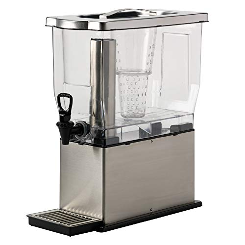 Service Ideas CBDT3SS Cold Beverage Dispenser, Rectangular, 3 Gallon, Silver