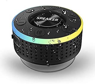 Bluetooth Shower Speaker, iporachx Portable Speaker with Subwoofer, IPX7 Waterproof TWS Wireless Speaker, Mini Speaker Bass with Suction Cups for Beaches, Swimming, Pool Parties, Hiking, Camping