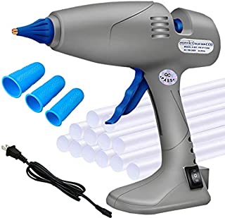 Hot Glue Gun - Monvict Full Size 80/120W Craft Glue Gun, Dual Power Heavy Duty Hot Melt Glue Gun Corded & Detachable Cord Use, Base Stand Industrial Hot Glue Gun for DIY Crafts with 12 Glue Sticks