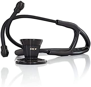 MDF Classic Cardiology Dual Head Stethoscope - with Stainless Steel Chestpiece and Headset - BlackOut (MDF797-BO)