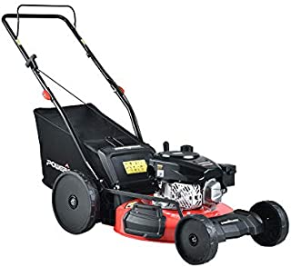 PowerSmart Lawn Mower, 21-inch & 170CC, Gas Powered Self-Propelled Lawn Mower with 4-Stroke Engine, 3-in-1 Gas Mower in Color Red/Black, 5 Adjustable Heights, PS7218SR