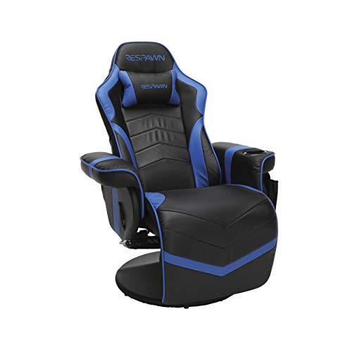 RESPAWN-900 Racing Style Gaming Recliner, Reclining Gaming Chair, in Blue (RSP-900-BLU)