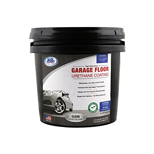 Rain Guard Water Sealers SP-1508 Clear High Gloss Garage Floor Urethane Sealer Single Part Ready to USE Covers up to 200 Sq. Ft. 1 Gallon  Garage Floor Concrete Sealant