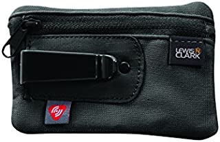 Lewis N. Clark RFID-Blocking Hidden Clip Stash Travel Belt Wallet, Black, One Size