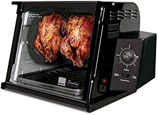 Ronco Showtime Classic Large Capacity Rotisserie & BBQ Oven, Simple Switch Control, Perfect Preset Rotation Speed, Self-Basting, Auto Shutoff, Includes Multipurpose Basket, black