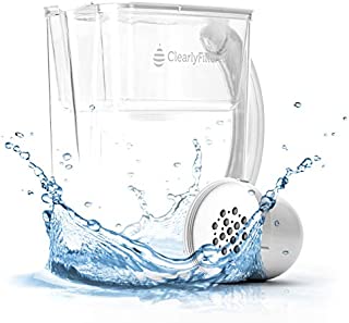 Clearly Filtered Water Filter Pitcher | Guaranteed to Remove More Contaminants Than the Top 5 Leading Brands Combined | Tested to NSF Standards | 10 Cup Purifier, 1 Filter Cleans 100 Gallons of Water