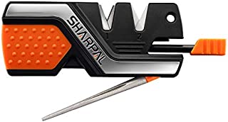 SHARPAL 101N 6-In-1 Pocket Knife Sharpener & Survival Tool, with Fire Starter, Whistle & Diamond Sharpening Rod, Quickly Repair, Restore and Hone Straight and Serrated Blade