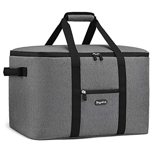 Bagmine 65 Cans Large Cooler Bag, Soft-Sided Collapsible Car Portable Cooler Bag Leak-Proof Thermal Cooler Tote Bag with Side Handles, Perfect Groceries Bag, 45 Liter, 18.2