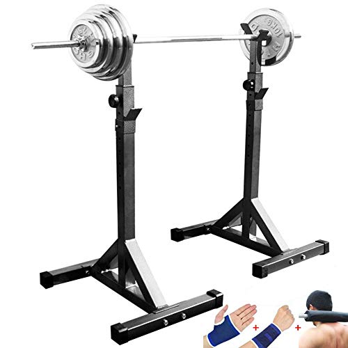 YUSDP Heavy Barbell Rack- 6 Levels Adjustable, Sturdy Steel Material, Non-Slip Rubber Mat Design- Removable Easy to Store, 660 Lbs Max Load- for Commercial Use