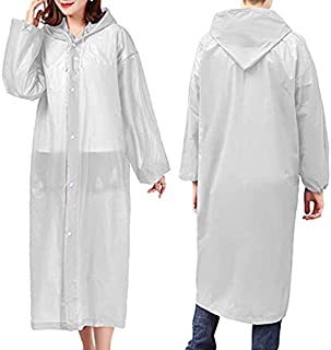 Livino (2 Pack) Reusable Rain Ponchos for Adults - 100% Waterproof Heavy Duty Emergency Breathable Raincoats