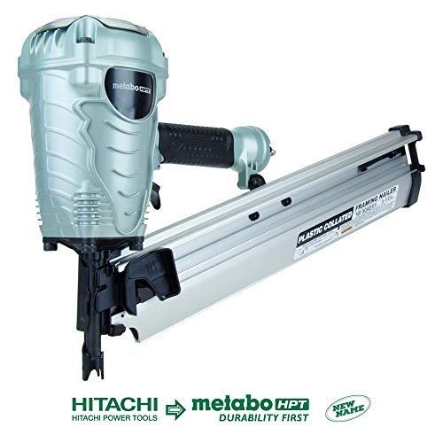 Metabo HPT Framing Nailer, The Pro Preferred Brand of Pneumatic Nailers, 21° Magazine, Accepts 2