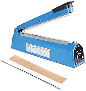 Manual Impulse Heat Sealer 12 inch,Impulse Heat Sealing Machine for Self Sealing Plastic Poly Cellophane Mylar Shrink Wrap Clip Bags (12 inch)