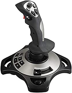 PC Joystick,USB Flight Stick PC Joystick Controller, PC USB Game Controller with Vibration Function and Throttle Control, Wired Gamepad Flight Stick for Windows xp/7/8/10 & PC Computer Laptop TV