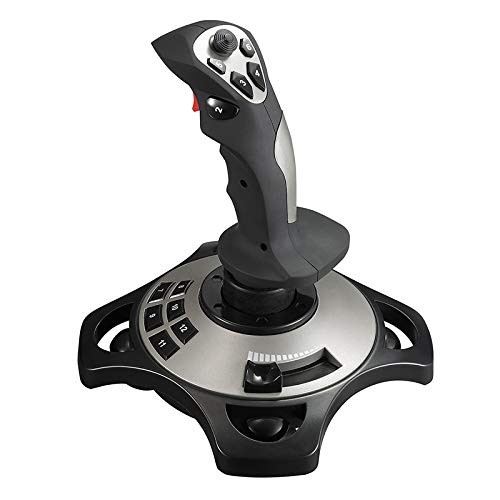 PC Joystick,USB Flight Stick PC Joystick Controller, PC USB Game Controller with Vibration Function and Throttle Control, Wired Gamepad Flight Stick for Windows xp/7/8/10 & PC Computer Laptop TV