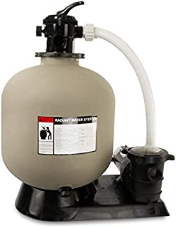 Rx Clear Radiant Complete Sand Filter System | for Above Ground Swimming Pool | Extreme Niagara 1.5 HP Pump | 22 Inch Tank | 220 Lb Sand Capacity | Up to 26,000 Gallons