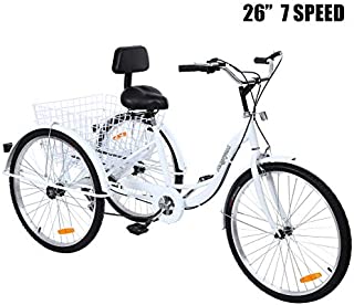 Iglobalbuy Tricycles Series 7 Speed 3 Wheel Bikes