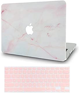 LuvCase 2 in 1 Laptop Case for MacBook Air 13 Inch (2018-2020) (Touch ID) A1932 Retina Display Rubberized Plastic Hard Shell Cover & Keyboard Cover (Pink Marble)