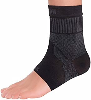 Zensah Ankle Support - Compression Ankle Brace - Great for Running, Soccer, Volleyball, Sports - Ankle Sleeve Helps Sprains, Tendonitis, Pain, Black, Large