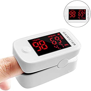 Fingertip Pulse O+xim+eter Blood Ox^yg-en Satura-Tion Monitor Portable Pulse O+xim+eter, Heart Rate Monitor and 1.5