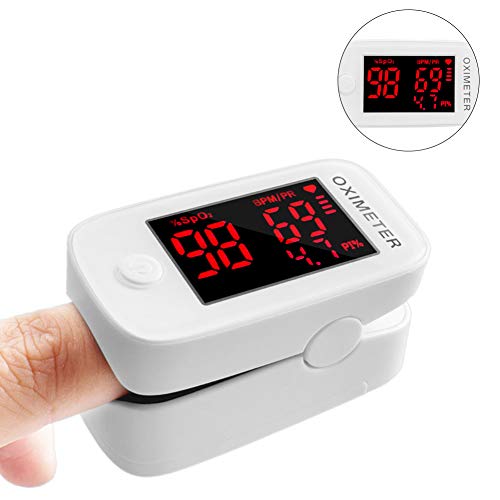 Fingertip Pulse O+xim+eter Blood Ox^yg-en Satura-Tion Monitor Portable Pulse O+xim+eter, Heart Rate Monitor and 1.5