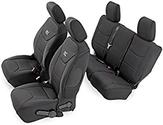 Rough Country Neoprene Seat Covers | (fits) 2013-2018 Jeep Wrangler JK 4DR | 1st/2nd Row | Water Resistant | | 91004