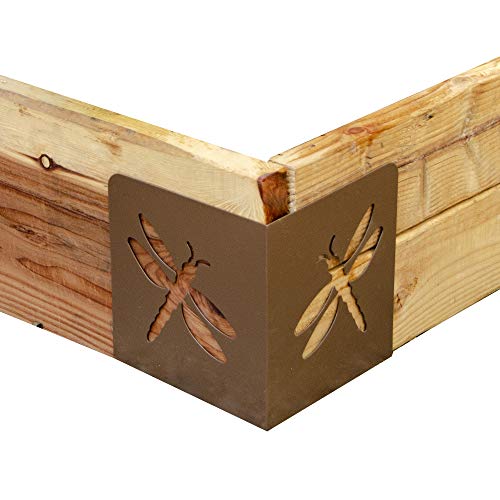 Garden Bloom 11023BL Bloom Dragonfly Instabrace Garden Flower Raised Bed Corners, 9.5