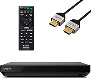 Sony UBP-X700 Streaming 4K Ultra HD 3D Hi-Res Audio Wi-Fi and Bluetooth Built-in Blu-ray Player with A 4K HDMI Cable and Remote Control- Black