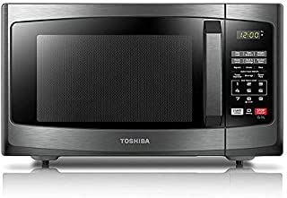 Toshiba EM925A5A-BS Microwave Oven with Sound On/Off ECO Mode and LED Lighting, 0.9 Cu Ft/900W, Black Stainless Steel