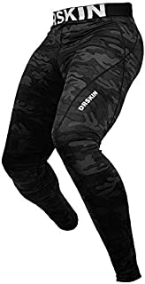 DRSKIN 1, 2 or 3 Pack Mens Compression Pants Sports Tights Leggings Baselayer Running Workout Active Yoga Dry Thermal (XL, DMBB04) Black