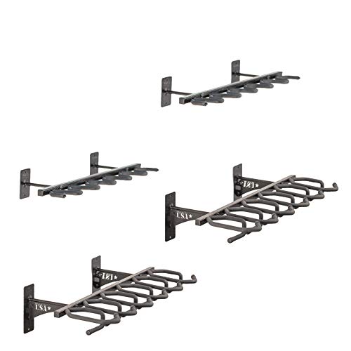 Hold Up Displays - Gun Rack and Rifle Storage Holds 12 Winchester Remington Ruger Firearms and More - Heavy Duty Steel - Made in USA HD53-FW2