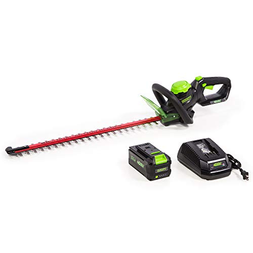 Greenworks 24-Inch 40V Cordless Hedge Trimmer, 3.0Ah Battery and Charger Included