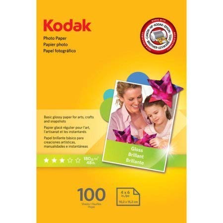 Kodak 4x6 Gloss Inkjet Photo Paper - 100 Sheets